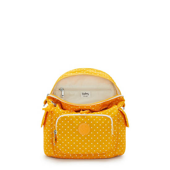 Kipling City Pack Mini Printed Rugzak Geel | BE 1495AH